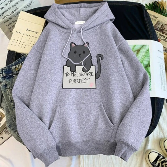 Girls Blank Solid Color Hoodie Sweater