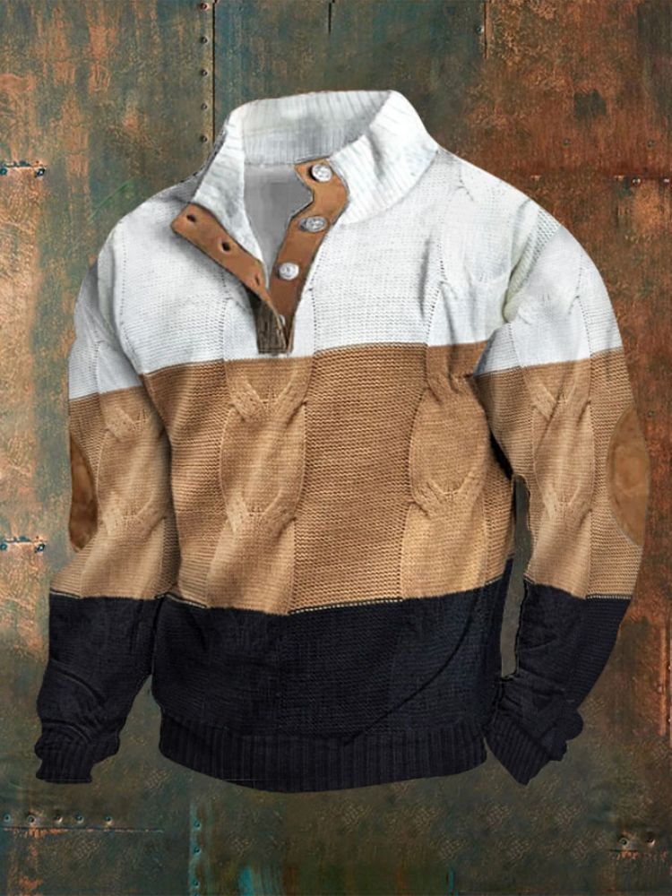 Half Zipper Sweater For Men Winter